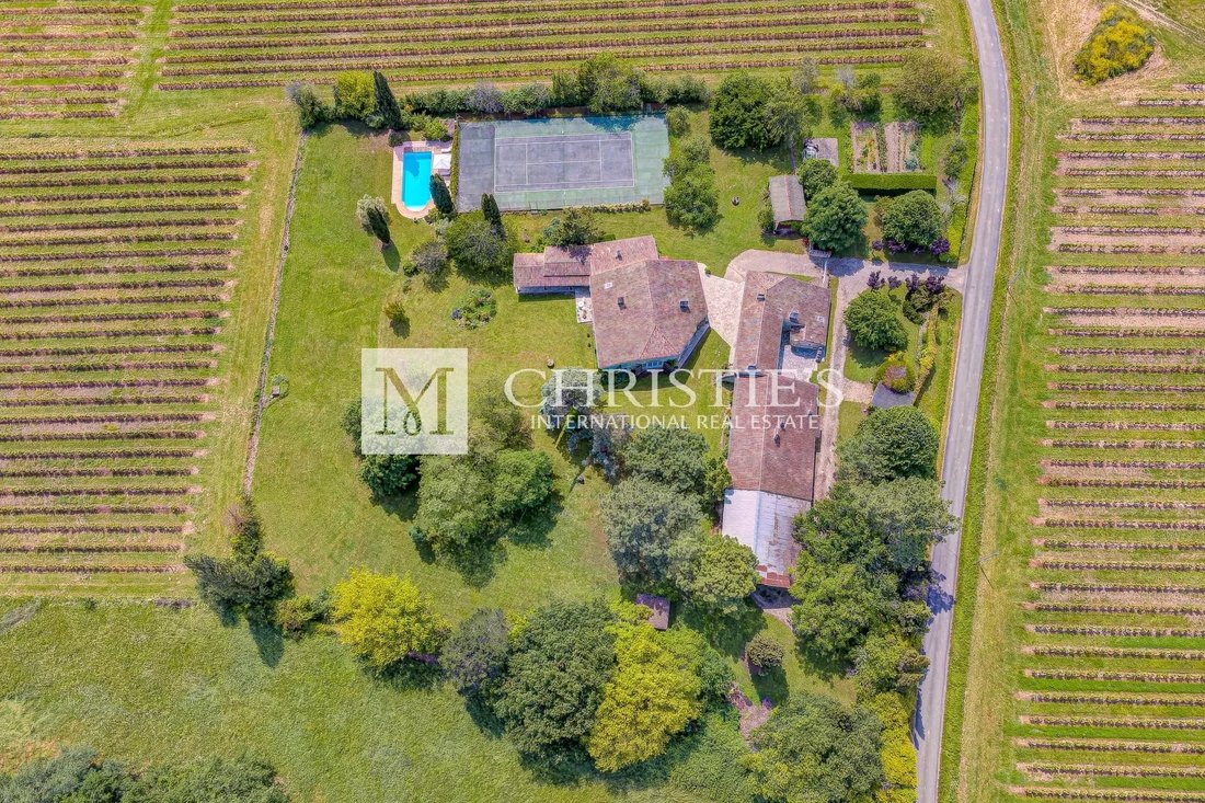 Two Stone Houses With Pool And Tennis Court Near Saint Emilion In