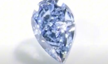 Pear Cut Fancy Intense Blue Diamond 0.82ct - GIA Certified