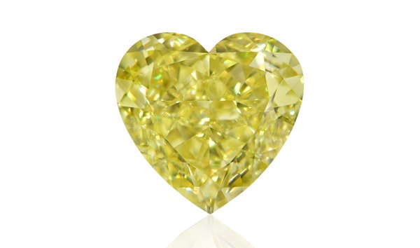 1 63ct Heart Cut Fancy Intense Yellow Diamond - GIA Certified (13130427)
