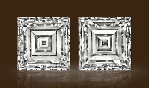 8 88ct PAIR of Carre Cut J Colour VVS1 Diamonds - GIA Certified (13130446)