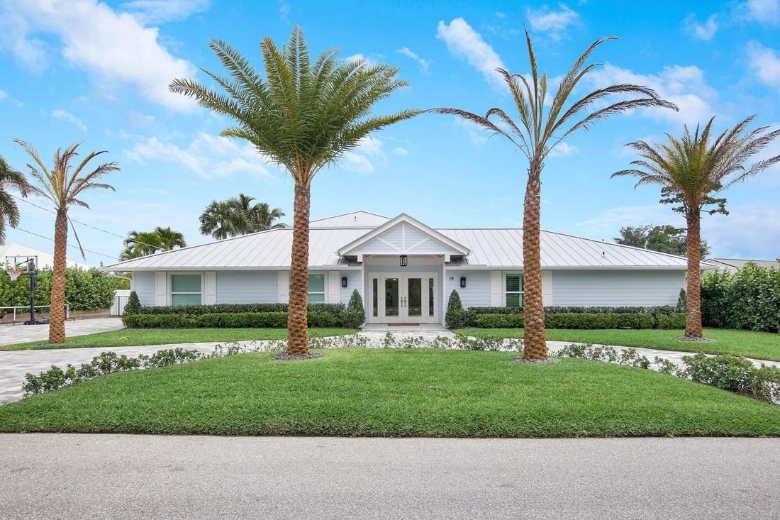 Turtle Creek Beach House Facing Water In Tequesta, Florida, United