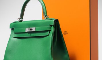 Hermés Kelly II 28 Retourne Cactus Green 1L in Evercolour Leather