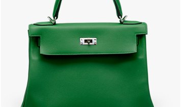 Hermés Kelly II 28 Retourne Cactus Green 1L in Evercolour Leather