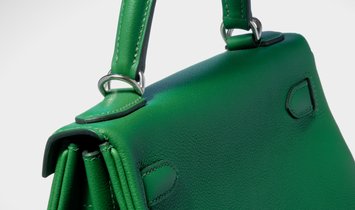 Hermés Kelly II 28 Retourne Cactus Green 1L in Evercolour Leather