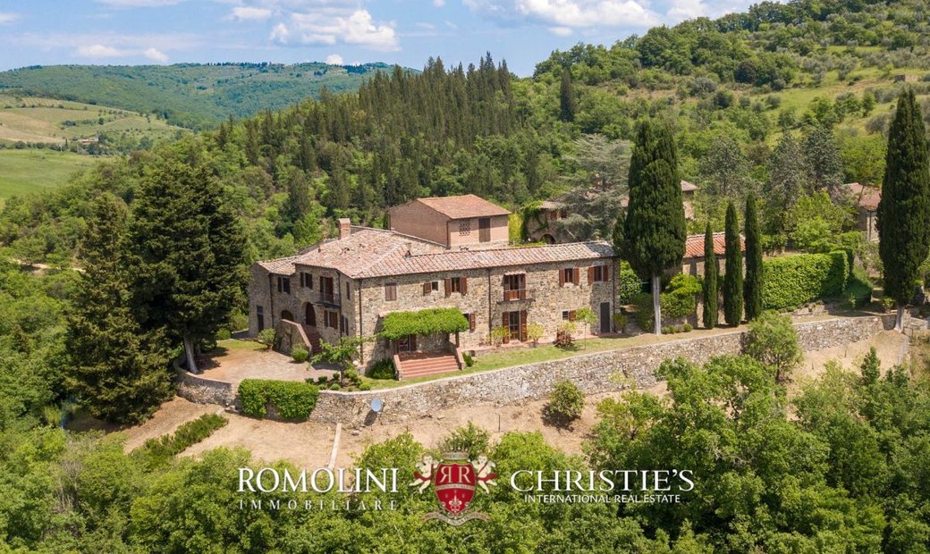 Tuscany Farmhouse With Vineyard And Olive In Greve In Chianti, Tuscany ...