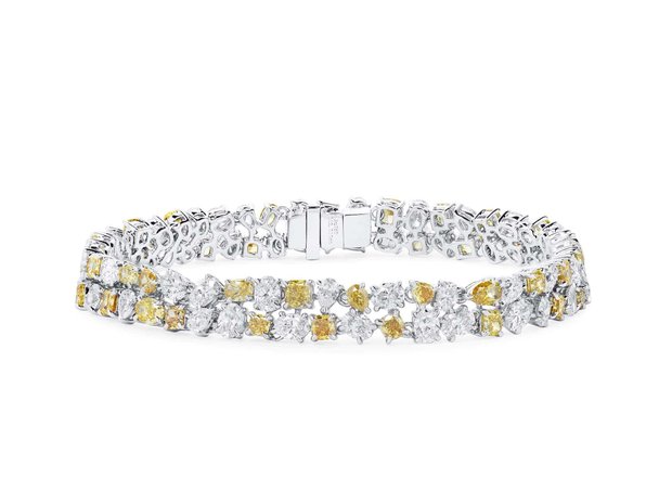 Yellow and White Diamond Bracelet, 5.69 Ct. (12.01 Ct. TW... (12502903)