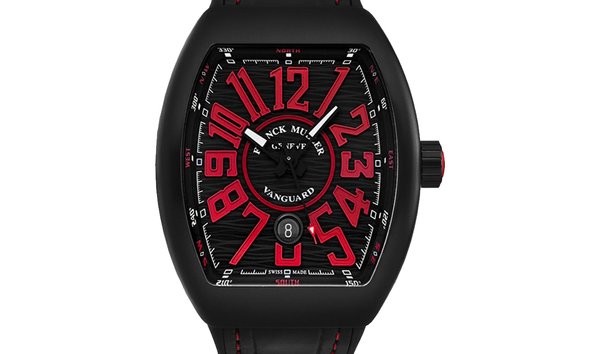 Franck Muller Vanguard V 45 SC DT TT NR BR AC NR Titanium Red Numerals 44mm Men's Watch (13234924)
