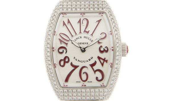 Franck Muller Vanguard V 32 QZ AC RG Quartz Diamond Bezel White Dial Ladies Watch (13238550)