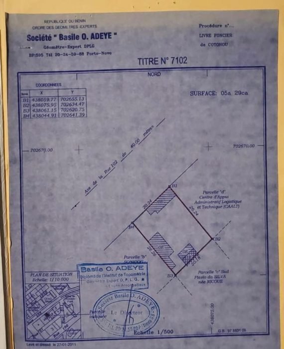 Cotonou Constructible In Cotonou, Littoral Department, Benin For Sale