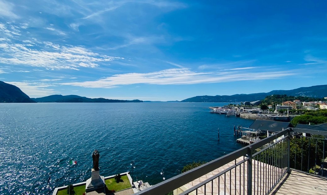 Image showcasing Verbania Luxury Lake View Apartment With Big Terrace In Intra, Piedmont ...