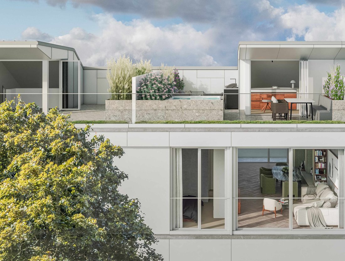 Image showcasing Luxury Modern 2,5 Room Penthouse With Roof Garden In In Berlin, Berlin ...