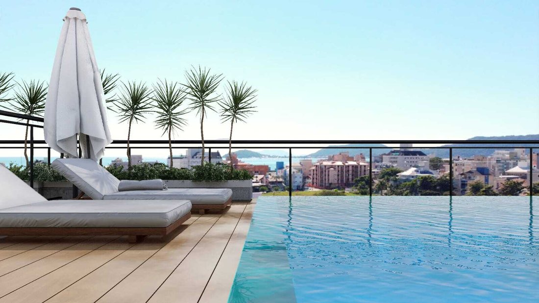 Ocean View From The Pool In In Florianópolis, State Of Santa Catarina