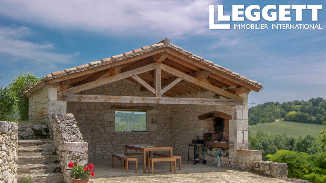 Stunning Quercy Stone Property With 5 Separate In Roquecor, Occitanie