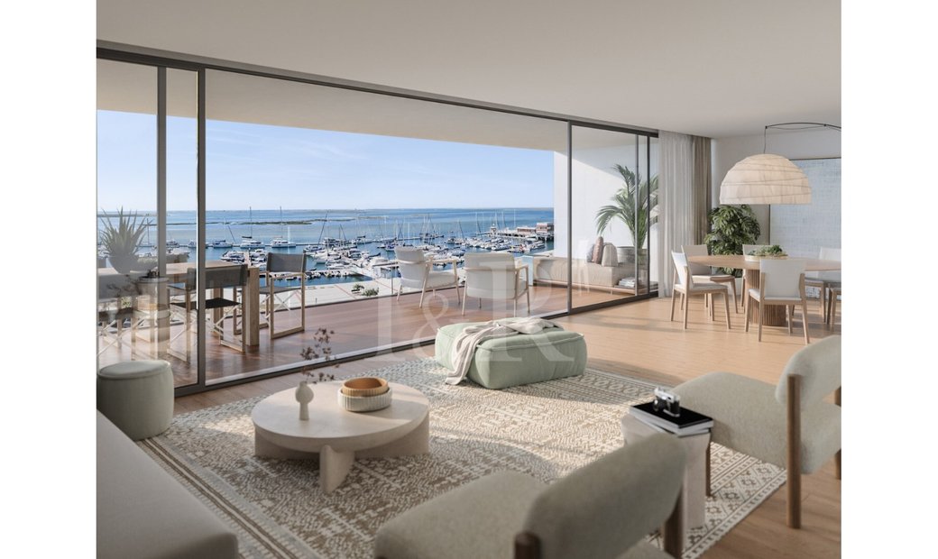 3 Bedroom Apartment With Balcony And Sea View In In Olhão, Algarve
