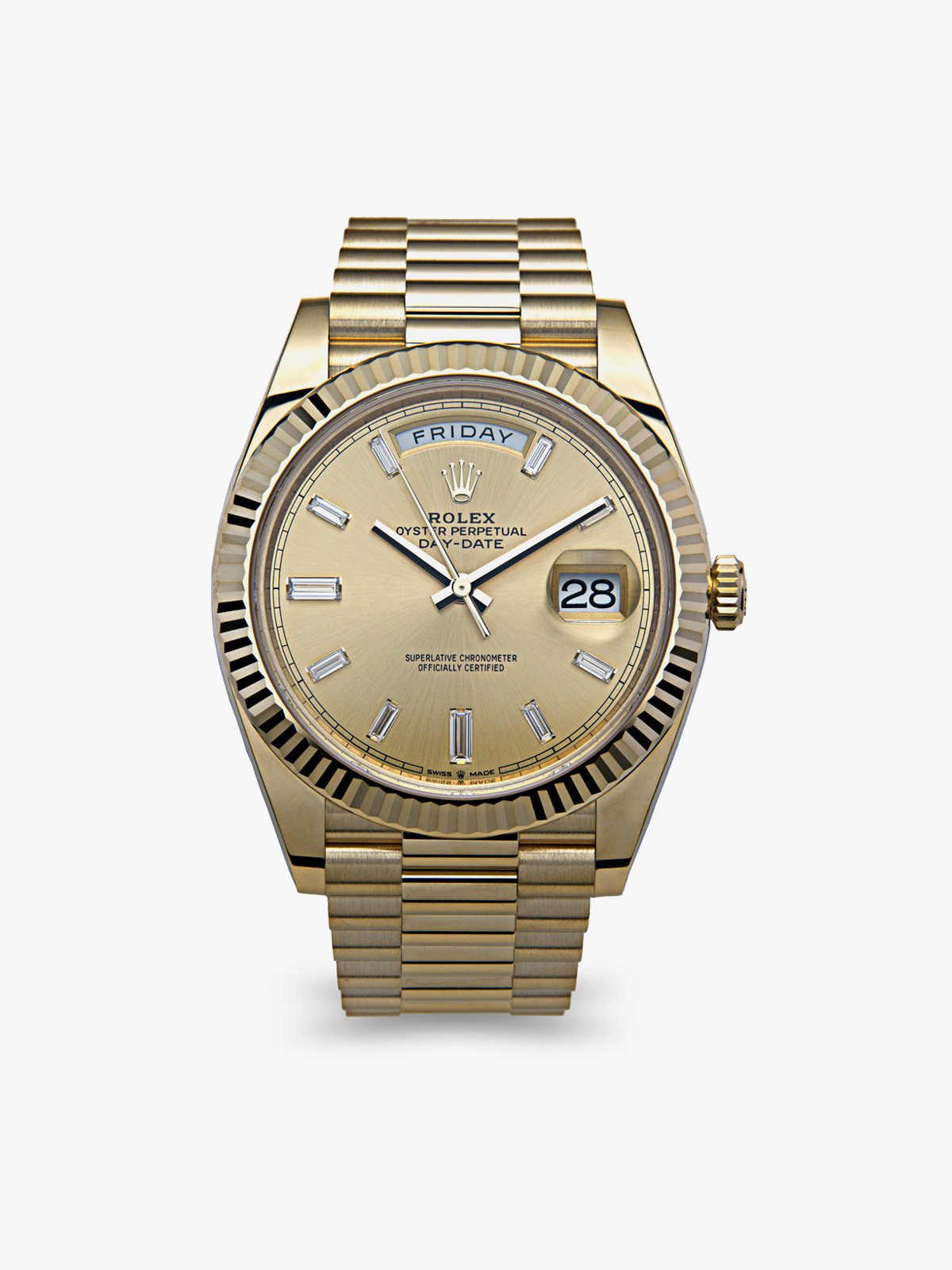 Rolex day date 40 best sale gold price