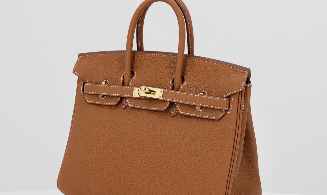 HERMÈS Birkin 25 Togo Leather Handbag - Gold with Gold Hardware
