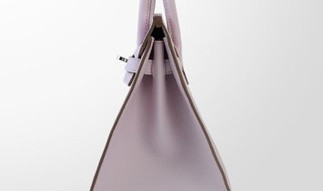 HERMÈS Birkin Sellier 25 Epsom Leather Handbag - Mauve Pale with Palladium Hardware