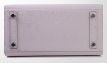 HERMÈS Birkin Sellier 25 Epsom Leather Handbag - Mauve Pale with Palladium Hardware