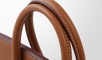 HERMÈS Birkin 25 Togo Leather Handbag - Gold with Palladium Hardware