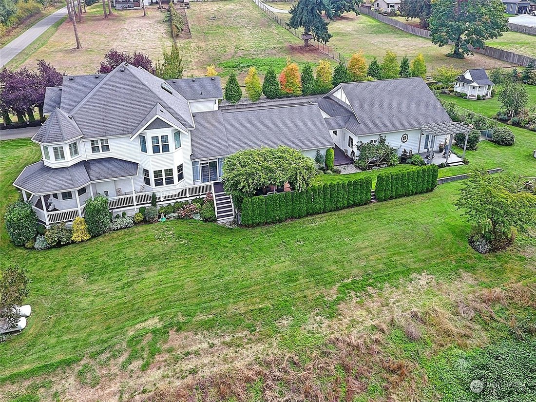 Acreage Retreat With Grand Custom Home In Stanwood, Washington, United