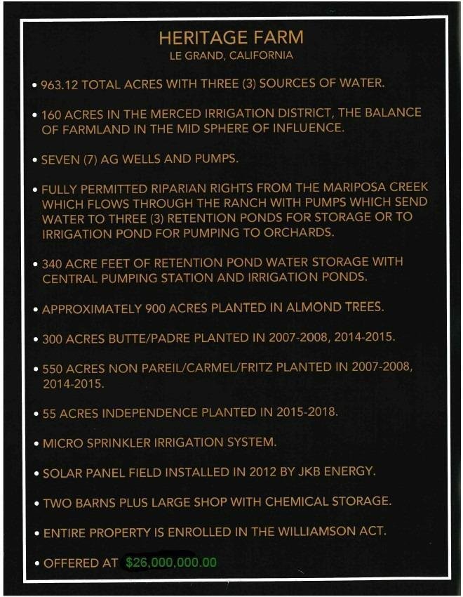 Land Agricultural (Not Zoned) In Le Grand, California, United States