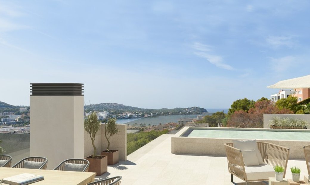 Image showcasing Luxury Penthouse Apartment In Calvià, Balearic Islands, Spain For Sale ...