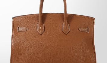 HERMÈS Birkin 35 Togo Leather Handbag - Gold with Gold Hardware