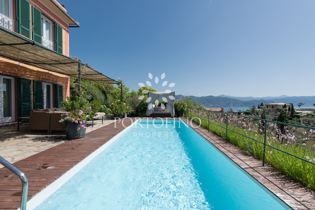 Wonderful Villa Overlooking Portofino In Portofino, Liguria, Italy For
