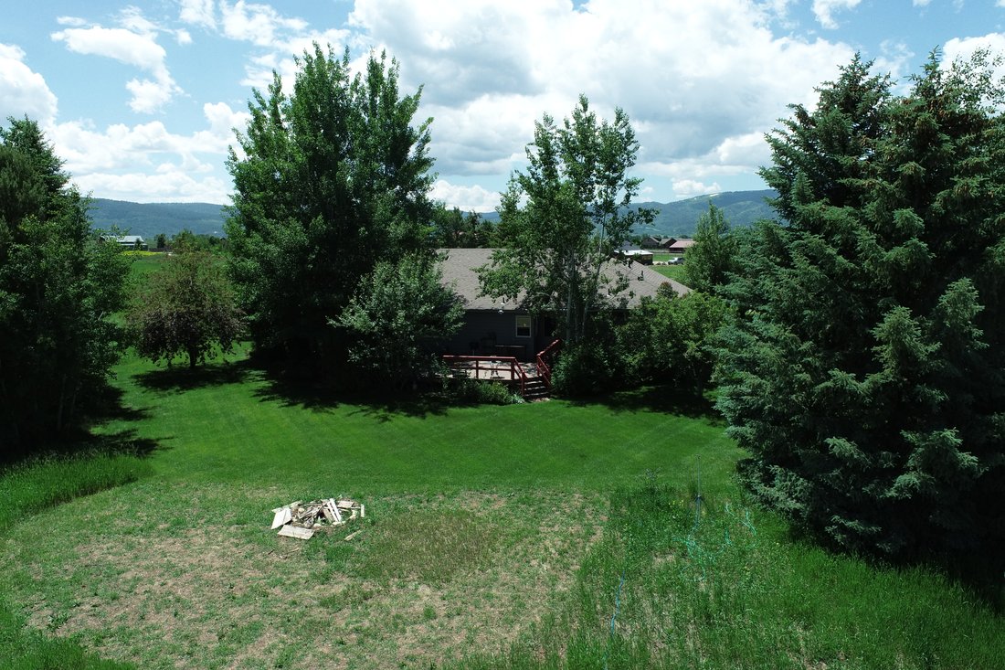 Running Horse Trail On A Quiet Cul De Sac In Victor, Idaho, United