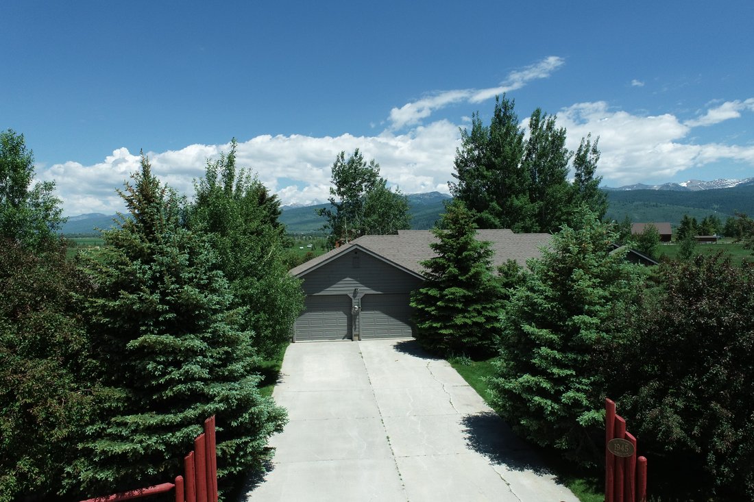 Running Horse Trail On A Quiet Cul De Sac In Victor, Idaho, United
