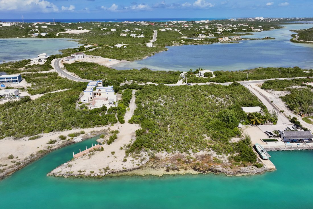 Canal In Road Settlement, Caicos Islands, Turks And Caicos