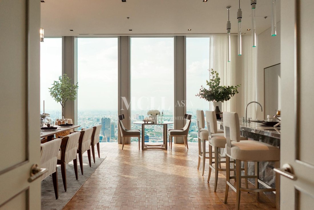 The Ritz Carlton 3+1 Bedroom Sky Residence Penthouse Unit 345 Sqm Incredible View Of Bangkok City