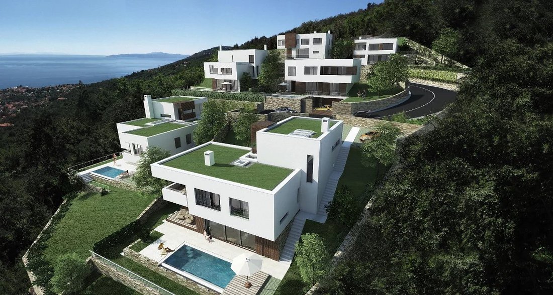 Land Plot With Project For Six Villas With Sea View And In Lovran