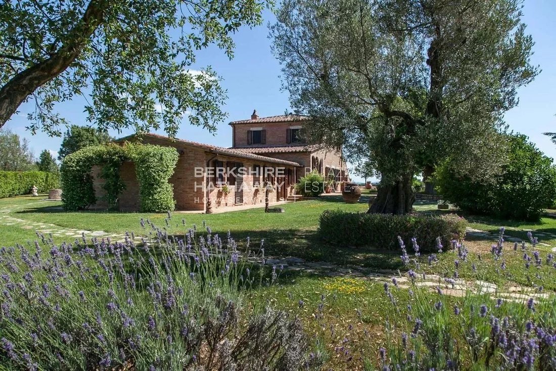 Renovated Farmhouse Made Of Stone And Brick In Chiusi, Tuscany, Italy
