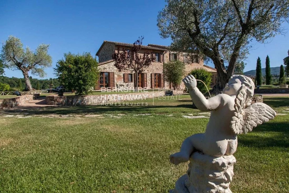 Renovated Farmhouse Made Of Stone And Brick In Chiusi, Tuscany, Italy For Sale (13543953)