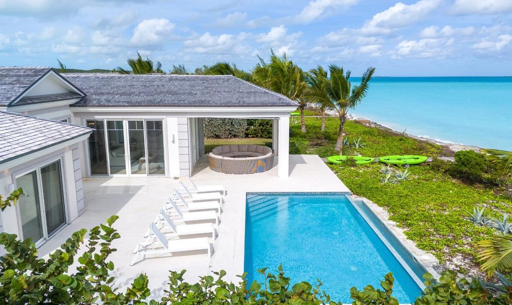 Exuma Beach Front Home In Town, Exuma, The Bahamas For Sale