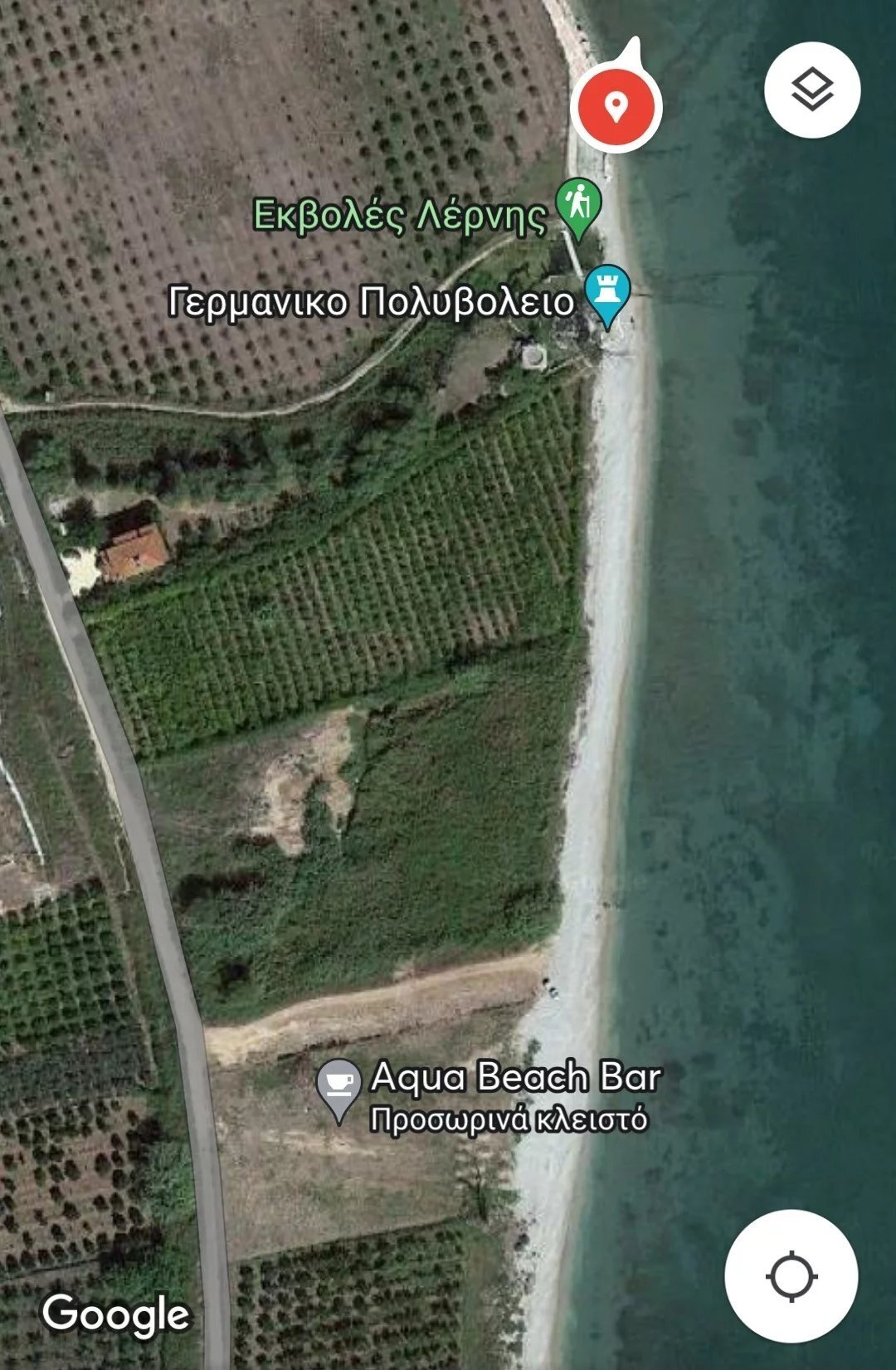 Plot Of Land In Milos Nafplio That Ends In The Sea. In Nafplio, Greece