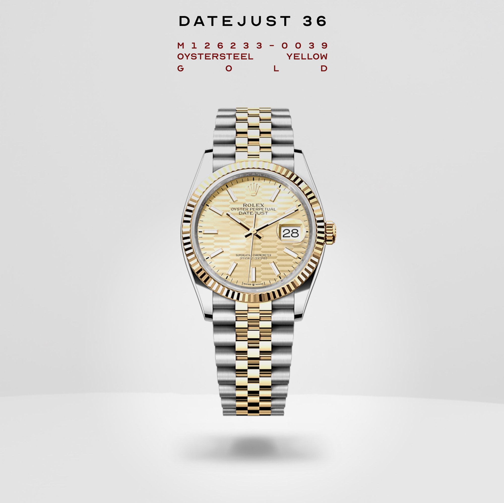 Rolex datejust 36 online oystersteel and yellow gold