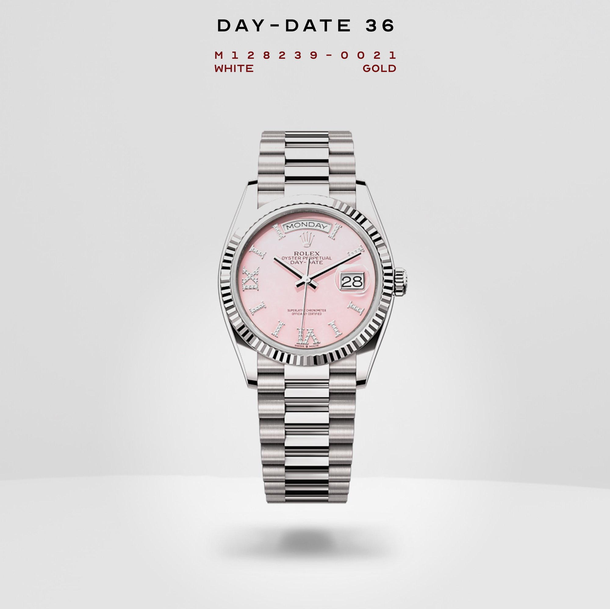 Rolex Day Date 36 Pink Dial White Gold In Melbourne Victoria