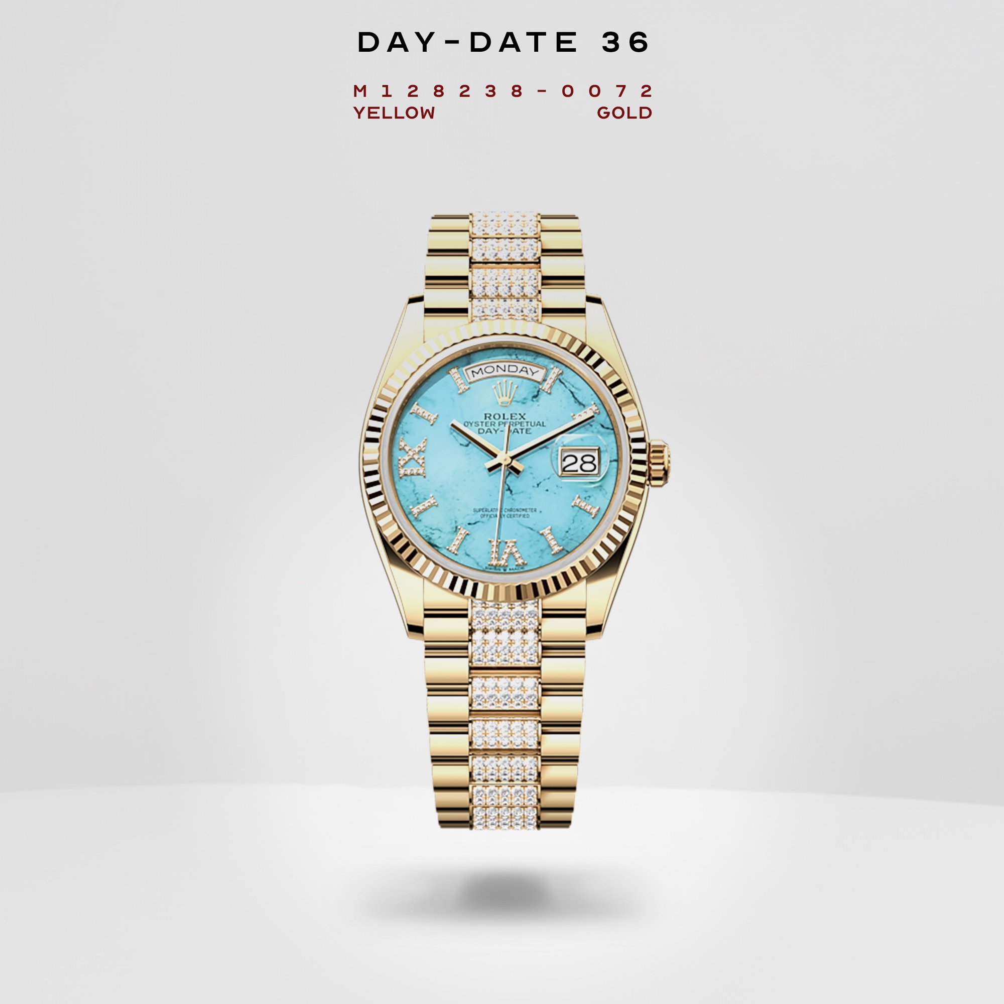 Rolex day discount date 36 turquoise