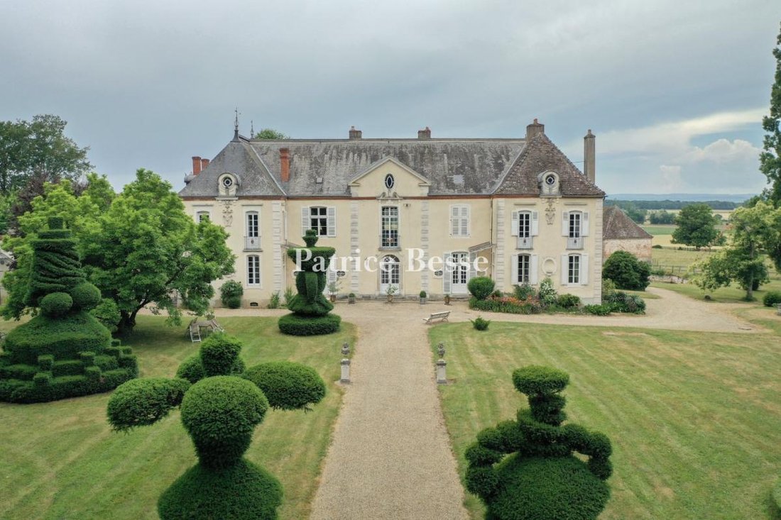 Whispers of Burgundy: A Hidden 18th-Century Château Veiled in Topiary and Time
