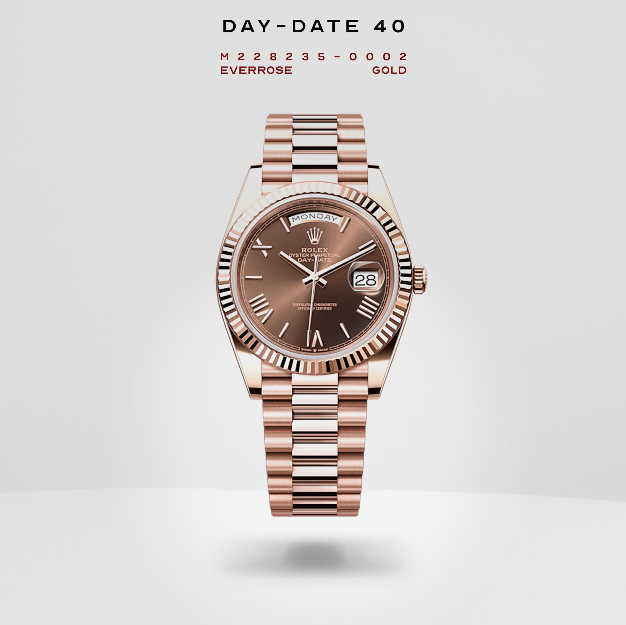 Rolex Day Date 40 Chocolate Dial Everose In Melbourne Victoria