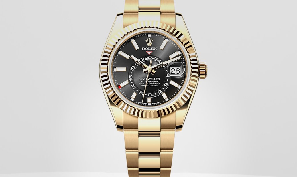 Gold rolex sky dweller price best sale
