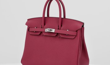 Birkin 25in Rubis Togo leather with Palladium hardware. (13675216)