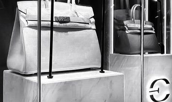 Birkin 25in Gris Asphalte Swift leather with Palladium hardware.