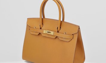 Hermès Birkin 30 Sellier Vache Naturelle Grainee Leather in Colour Natural Sable with Gold Hardware (13675304)