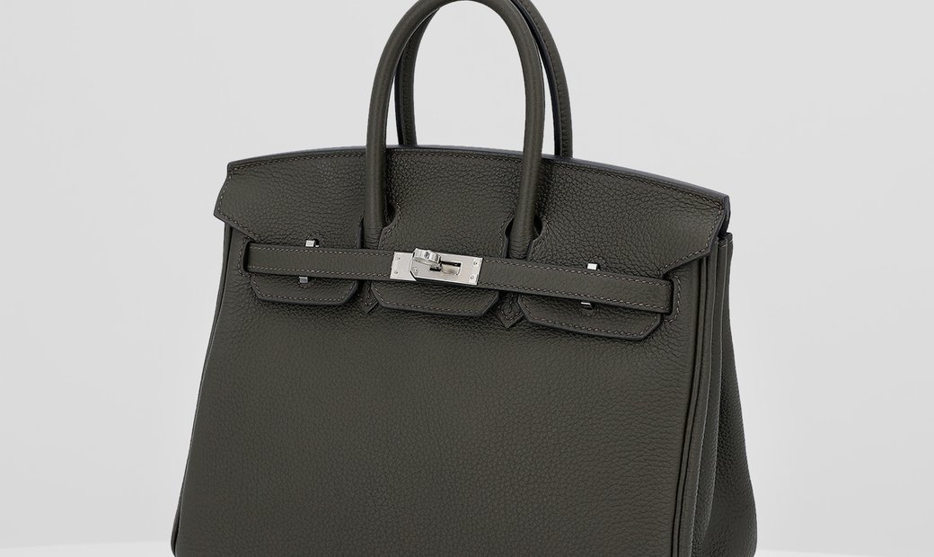 Birkin 25 Vert de Gris Togo leather Palladium hardware