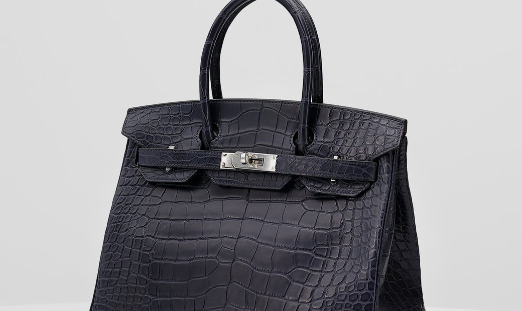 Hermès Birkin 30 in Matte Alligator in Bleu Marine / Navy Blue (78) with Palladium Hardware