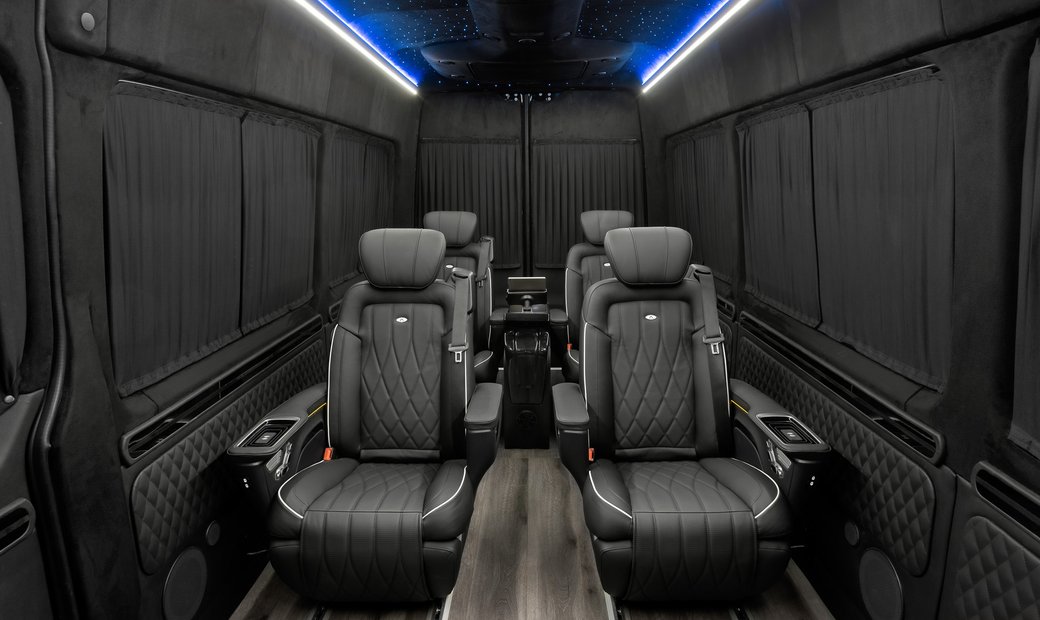 Luxurious Mercedes Sprinter Has Big Screen And PlayStation 5