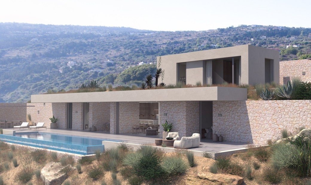 New Luxury Villa With Views Of Souda Bay Chania In Gavalohori, Greece